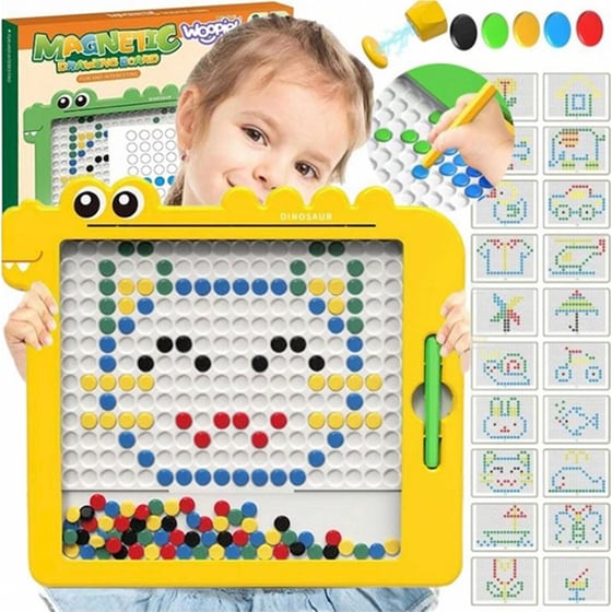 Μαγνητικός Πίνακας Woopie Montessori Magpad Δεινόσαυρος - Κίτρινο image 3
