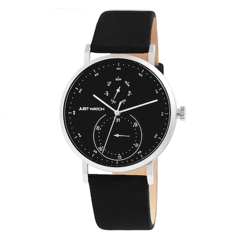 JUST Just Watch Mens Watch With Multifunctional Movement And Genuine Leather Strap Jw20110-002