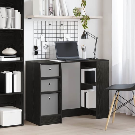 Γραφείο VidaXL από Επεξεργασμένο Ξύλο 100x40x75 cm - Μαύρη Οξιά image 2