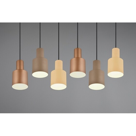 Trio Lighting Κρεμαστό Φωτιστικό Μαύρο Ράγα για 6 Λαμπτήρες E27 85x27x150εκ. image 2