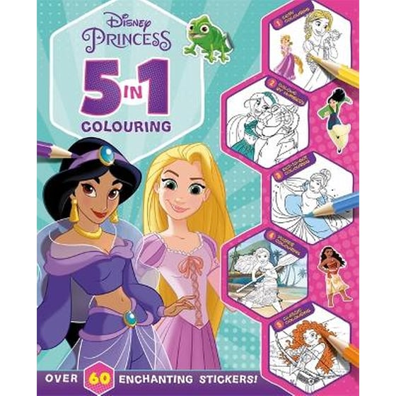 Disney Princess: 5 in 1 Colouring image 0