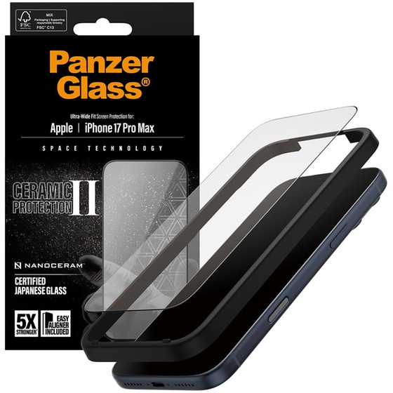 Προστατευτικό οθόνης Apple iPhone 17 Pro Max - PanzerGlass Ceramic Protection II - Ultra-Wide Fit Screen Protection image 4