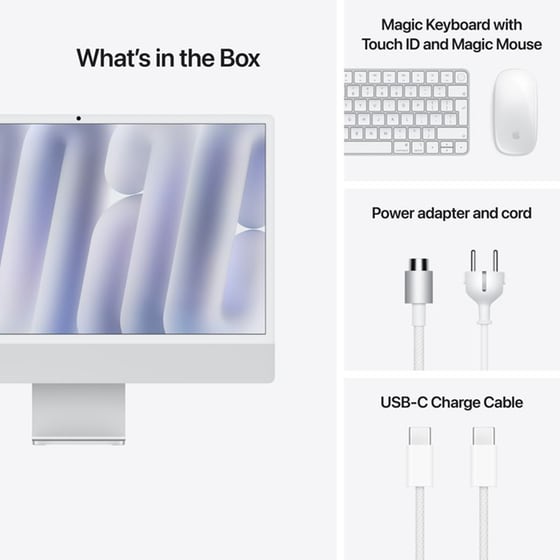 Apple iMac 24'' 4.5K Retina Display (Apple M4 10C/16GB/512GB SSD/10C GPU) - Silver image 8