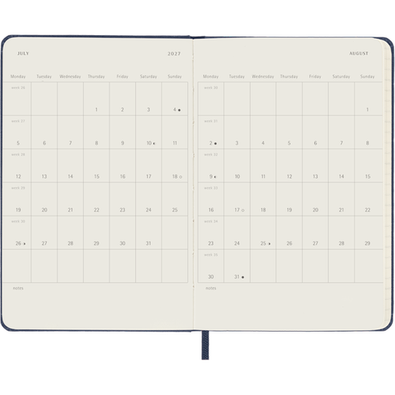 Ημερολόγιο Εβδομαδιαίο 2027 Moleskine 12M Pocket Hardcover Μπλε image 1