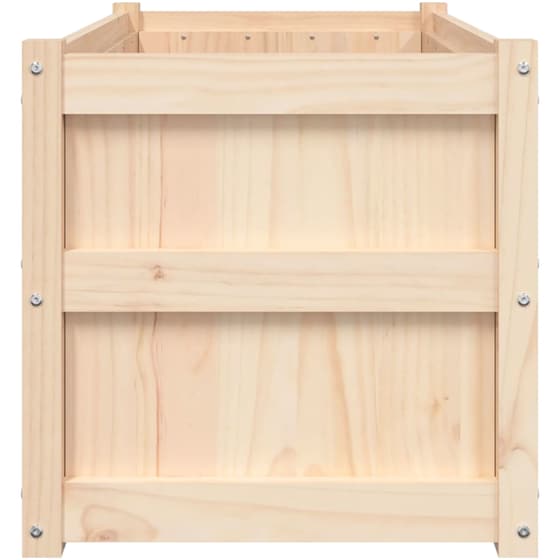 Ζαρντινιέρες VidaXL από Μασίφ Ξύλο Πεύκου 2Τμχ - Μπεζ image 5