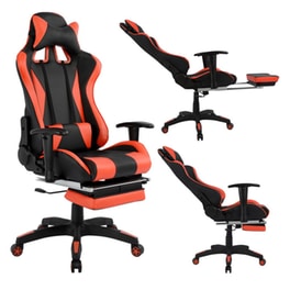 Gaming Καρέκλα Speed Homemarkt με Υποπόδιο - Κόκκινο/Μαύρο