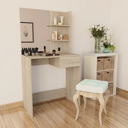 Vidaxl Μπουντουάρ Χρώμα Δρυς 75 X 40 X 141 Εκ. Από Μοριοσανίδα