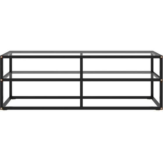Έπιπλο Τηλεόρασης VidaXL Γυαλί 100x40x40cm - Μαύρο image 2