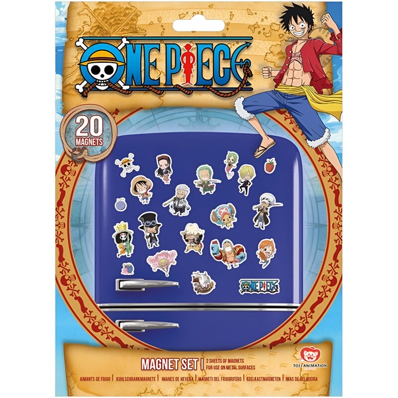 PYRAMID Μαγνητάκια Pyramid One Piece 20Τμχ - Πολύχρωμα