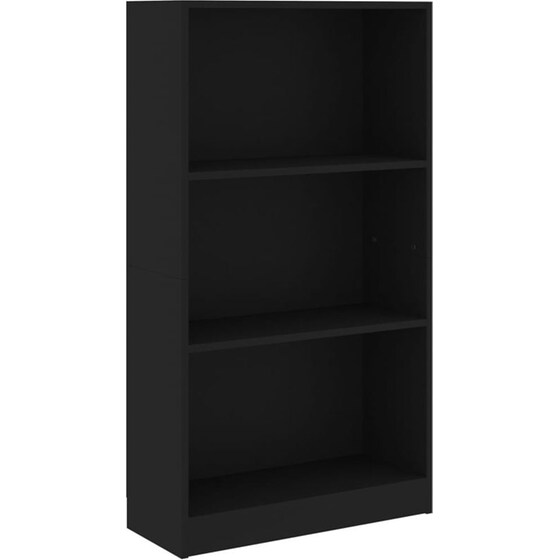 Βιβλιοθήκη VidaXL από Μοριοσανίδα 60x24x109 cm - Μαύρο image 0