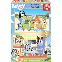 Παιδικό Παζλ Educa Ξύλινο Bluey 2 (50 Κομμάτια)