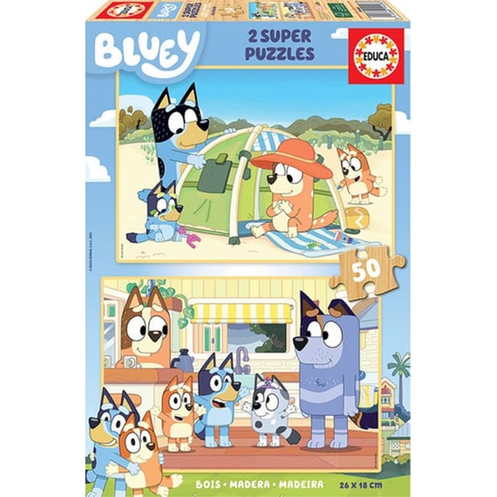 Παιδικό Παζλ Educa Ξύλινο Bluey 2 (50 Κομμάτια) image 0