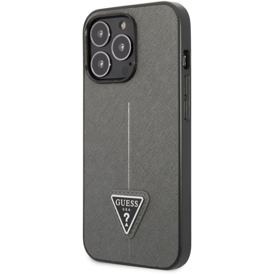 Guess “triangle Metal Logo Collection” Θήκη Προστασίας Από Δερματίνη – Iphone 11 (καφέ – Guhcp13lpsatlg) image 4