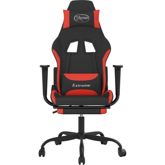 Καρέκλα Gaming VIDAXL 3143731 με Υποπόδιο - Μαύρο image 2