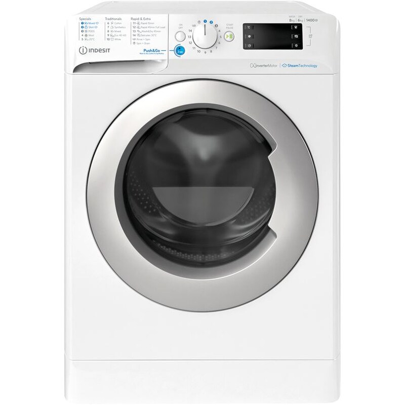 INDESIT BDE 86436 WSV EE 8kg/6kg 1.400 Στροφές με WiFi Λευκό Πλυντήριο Στεγνωτήριο