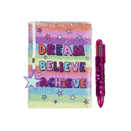 Σημειωματάριο Fringoo Sequin & Στυλό Dream Believe