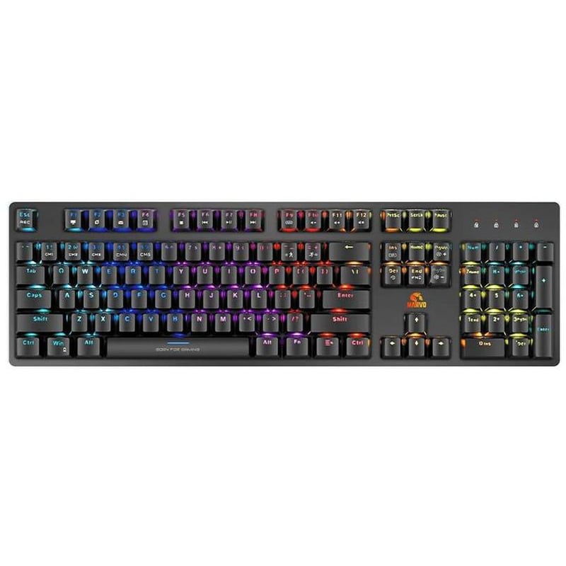 MARVO Marvo Kg945 Μηχανικό Gaming Ενσύρματο Πληκτρολόγιο RGB Μαύρο (US)