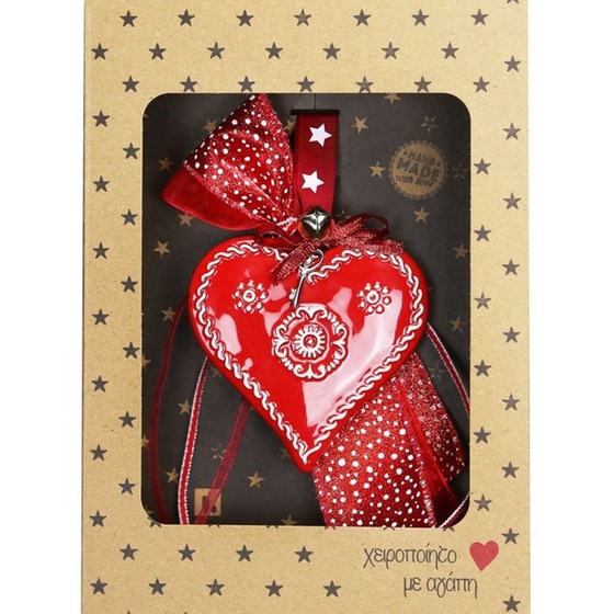 Γούρι Synchronia&nbsp;Κόκκινο&nbsp;Κεραμικό Καρδιά image 0