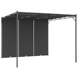 Κιόσκι Vidaxl με Κουρτίνα Ατσάλι 3x3x2.25m - Ανθρακί