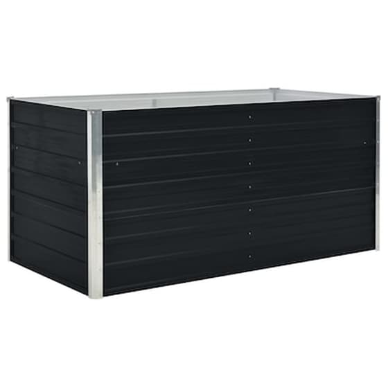 Vidaxl Ζαρντινιέρα Ψηλή Ανθρακί 160x80x45 Εκ. Γαλβανισμένος Χάλυβας image 3