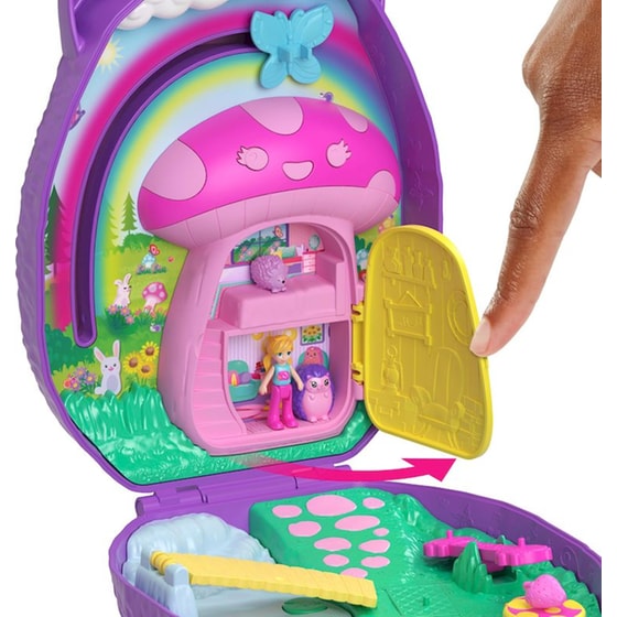 Polly Pocket Polly Mini: Τρέντι Τσαντάκι Μαμά Σκατζόχοιρος & Σκατζοχοιράκι (JBJ91) image 5