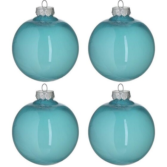 Σετ Χριστουγεννιάτικο Στολίδι Inart Πλαστικό φ10 cm 4 Τμχ - Μπάλα image 0