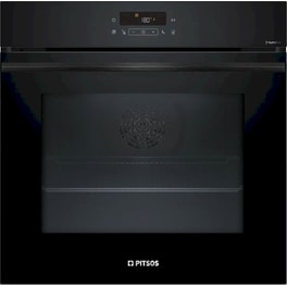 PITSOS PH38M21B3 71 Lt Μαύρο Εντοιχιζόμενος Φούρνος Άνω Πάγκου