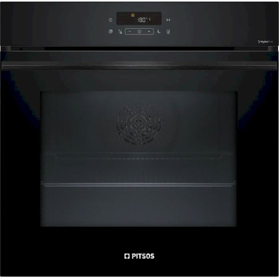 PITSOS PH38M21B3 71 Lt Μαύρο Εντοιχιζόμενος Φούρνος Άνω Πάγκου image 0