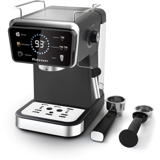 Rohnson Hot & Cold R-98015 1350W 20bar Μαύρo Αυτόματη Μηχανή Espresso image 6