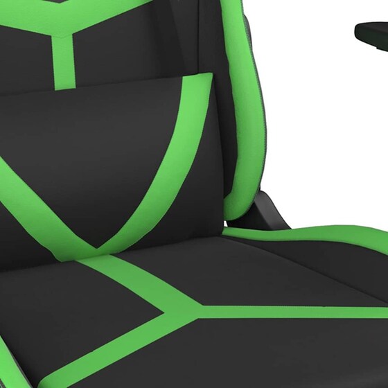 Καρέκλα Gaming VIDAXL 345437 με Υποπόδιο από Τεχνητό Δέρμα - Μαύρο image 5