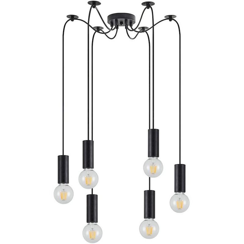 HOMELIGHTING Φωτιστικό Οροφής Πολύφωτο Homelighting Adept Tube 77-8477 Μεταλλικό - Μαύρο