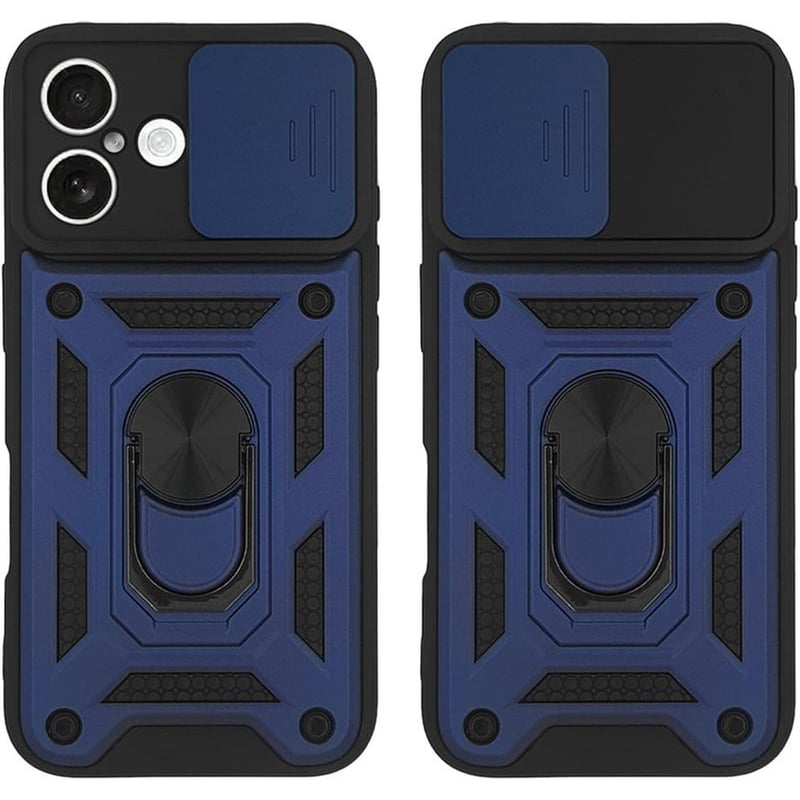Θήκη Apple iPhone 16 - Sonique Ring Armor CamPro - Μπλε