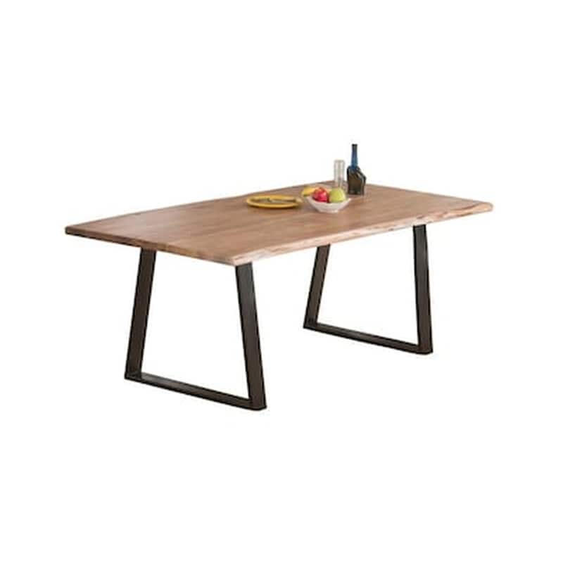 WOODWELL Τραπέζι Woodwell Slim Μεταλλικό Ξύλο Ακακίας C36989 - Μαύρο/Καφέ