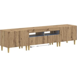 Έπιπλο Τηλεόρασης VidaXL DELFT με LED 3 τμχ 178 x 35 x 43 cm - Artisan Δρυς