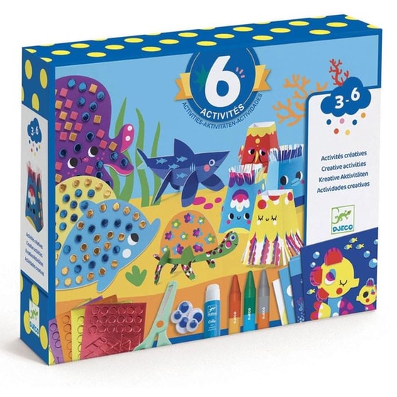 Σετ με 6 Δημιουργικές Δραστηριότητες Djeco Θαλάσσιος Κόσμος image 0