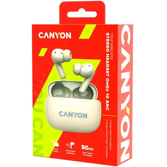 Ακουστικά Bluetooth Canyon OnGo 10 - Μπεζ image 7