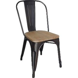 Καρέκλα Woodwell Antique 10 Τεμάχια C10429 45x51x85cm - Μαύρη