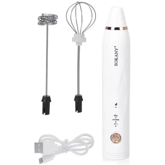 SOKANY SK-201A-WHITE Λευκή Φραπεδιέρα Χειρός image 1