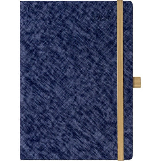 Ημερολόγιο Ημερήσιο 2026 Θεοφύλακτος 12M Saffiano Plus Μπλε image 0