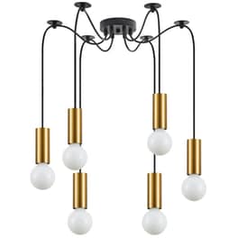 Φωτιστικό Οροφής Πολύφωτο Homelighting Adept Tube 77-8568 Μεταλλικό - Χρυσό/Μαύρο