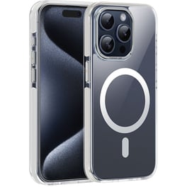 Θήκη Apple iPhone 15 Pro - HOCO AS6 Anti-Drop Magnetic Premium Series με MagSafe - Διάφανο/Γκρι