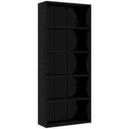 Βιβλιοθήκη VidaXL από Μοριοσανίδα 80x30x189 cm -  Μαύρο