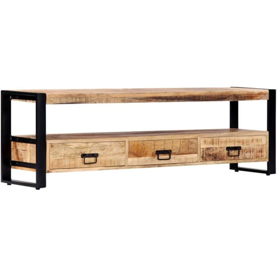 Έπιπλο Τηλεόρασης VidaXL από Ξύλο 150x30x45cm - Kαφέ/Μαύρο image 6