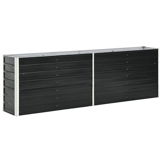 Vidaxl Ζαρντινιέρα Κήπου Ανθρακί 240x40x77 Εκ. Γαλβανισμένος Χάλυβας image 1