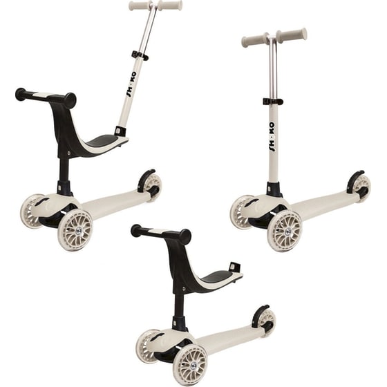 Παιδικό Πατίνι Shoko Premium Πολυμορφικό 3 σε 1 με Λαβή Γονέα Ash Cloud image 2