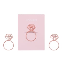 Κλιπ Σημειώσεων Coolbee Rose Gold Diamond Ring (5 Τεμάχια)