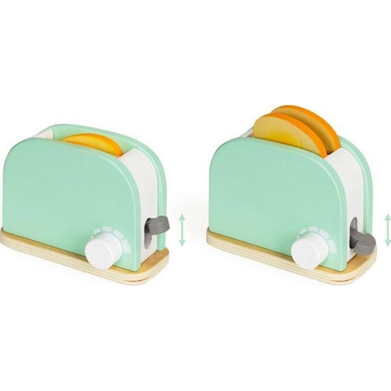 Παιδική Ξύλινη Ecotoys Hm200720 Τοστιέρα Φρυγανιέρα Με 11 Αξεσουάρ - 14x6x10 cm, image 4