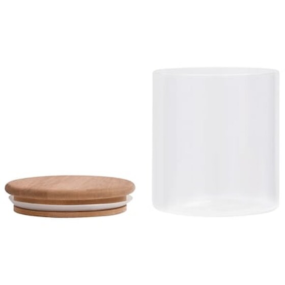 Βάζο Αποθήκευσης Τροφίμων Vidaxl Bamboo 600ml 6 Τμχ - Διάφανο image 4