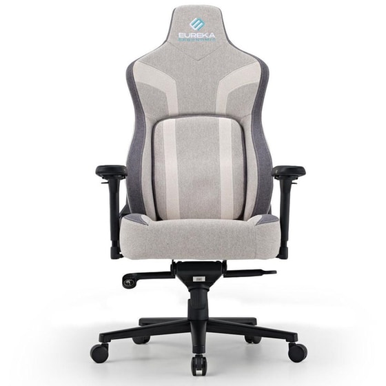 Καρέκλα Gaming Eureka Ergonomic από Ύφασμα - Γκρι image 0