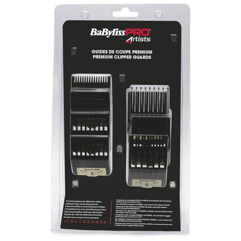 BABYLISS PRO Σετ Με 8 Σχάρες / Χτενάκια Για Clippers Babyliss Pro FXPCGE-320 Premiun Guards